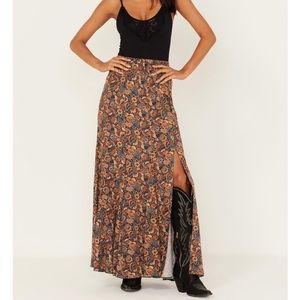 Idyllwind women’s saddle up paisley print maxi skirt - Xs